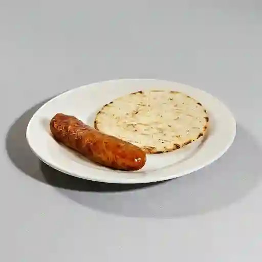 Chorizo de Ternera con Arepa