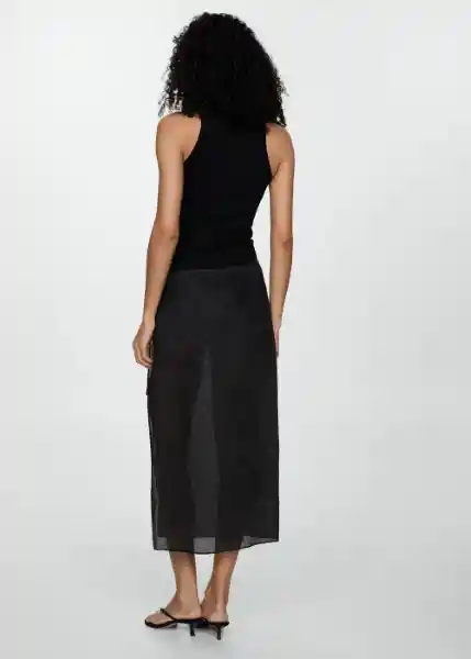 Top Karl Negro Talla XS Mujer Mango