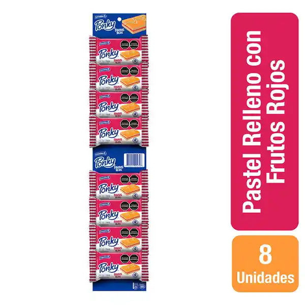 Pastel Ponky Frutos Rojos Colombina