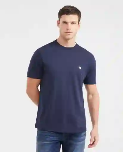 Camiseta Cuello Masculino Azul Dark Ultra Oscuro TS Chevignon