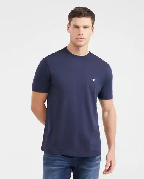 Camiseta Cuello Masculino Azul Dark Ultra Oscuro TS Chevignon