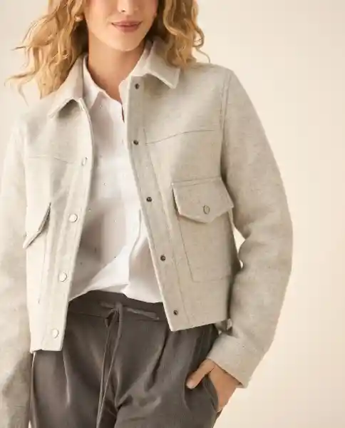 Chaqueta Gris Puro Claro Talla M 422G206 Esprit