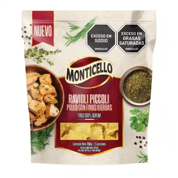 Monticello Ravioli Pollo Finas Hierbas