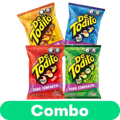 Combo 4Pack de Todito Sabor Lima Limon + Mix + Bbq y Natural