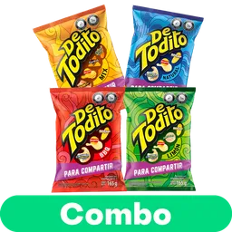Combo 4Pack de Todito Sabor Lima Limon + Mix + Bbq y Natural