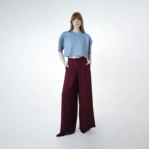 Camiseta Manga Corta en Combinado Azul L Fuera de Serie