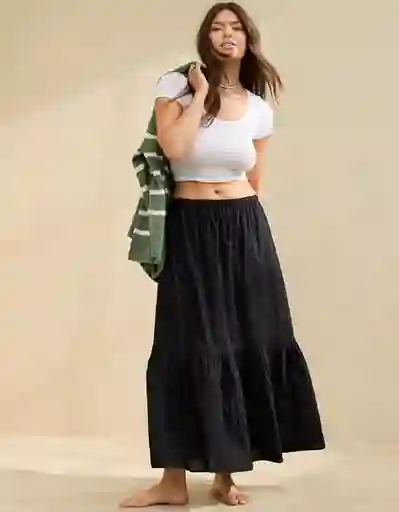 Vestido Negro Aerie Talla MEDIUM 1752073 American Eagle