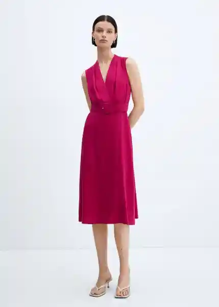 Vestido Susa-W Fucsia Talla S Mujer Mango