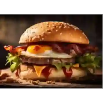 Hamburguesa con Tocineta y Huevo