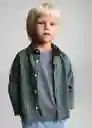 Camisa Polb Verde Talla 72 Niños Mango