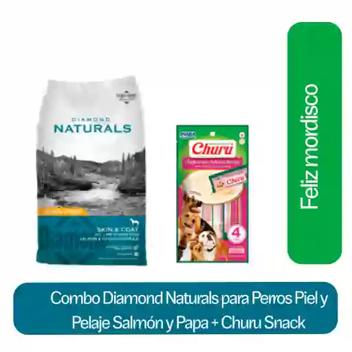 Combo Diamond Naturals Perros Salmón y Papa + Churu Pollo Salmón