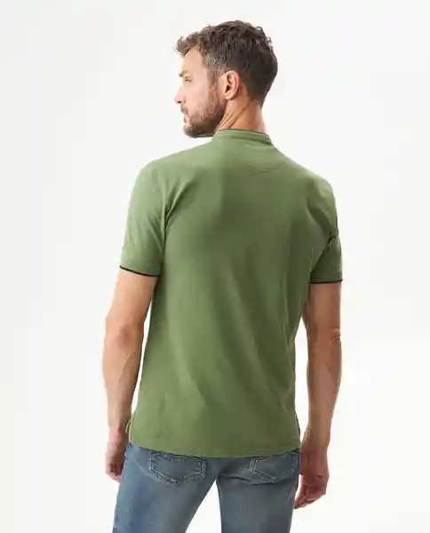 Camiseta Neru Polo Neck Verde Loden Oscuro T M Chevignon