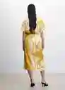 Vestido Oliva Mostaza Talla S Mujer Mango