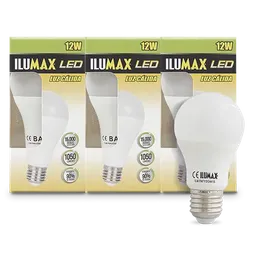 Ilumax Pack Bombillo Led E27 12W Bulbo Luz Cálida 953