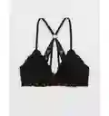 Brasier Bralette Aerie Mujer Negro Talla Large American Eagle