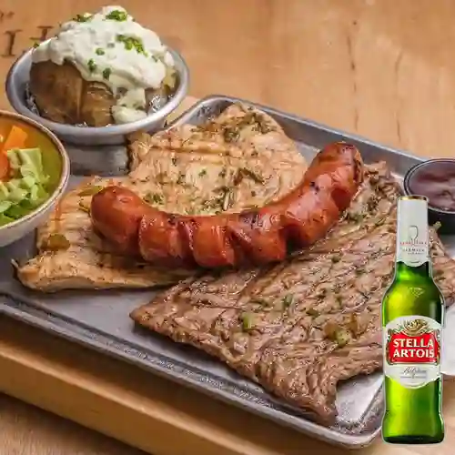 Combo Parrillada de Fierro + Stella Artois 355 ml