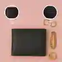 Billetera de Hombre Básica Negra Serie Miniso