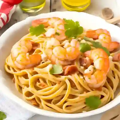 Pasta con Camarones León