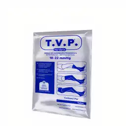 No-Varix Media TVP Antiembólica Rodilla Unisex 18 mm/hg White L