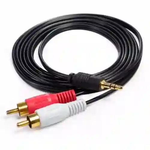 Osblack Cable de Audio Rca de 2 a 1 de 3 m