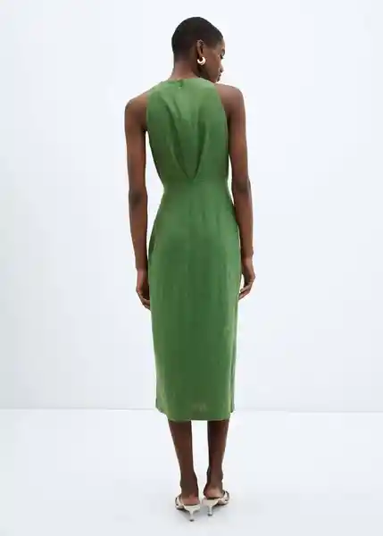 Vestido Susi-H Verde Talla M Mujer Mango