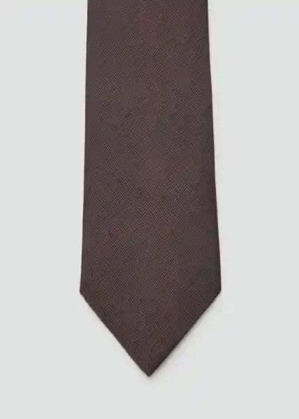 Corbata Basic8 Marrón Talla 99 Hombre Mango
