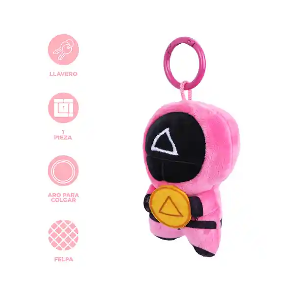Llavero Guardia Rojo Juego Del Calamar Serie Miniso