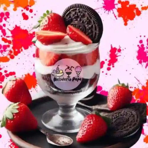 Fresas con Crema y Oreo