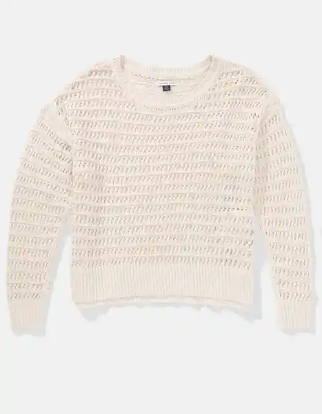 Suéter Mujer Tejido Blanco Talla X-Small American Eagle 03481174