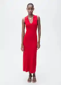 Vestido Moiso Rojo Talla S Mujer Mango