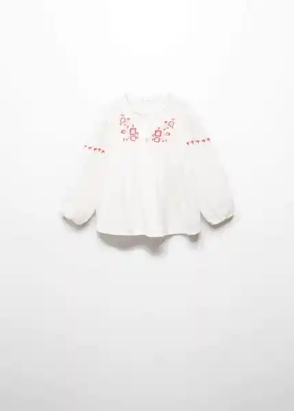 Blusa Texas Blanco Talla 97 Niñas Mango