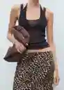Falda Lion Marrón Talla L Mujer Mango