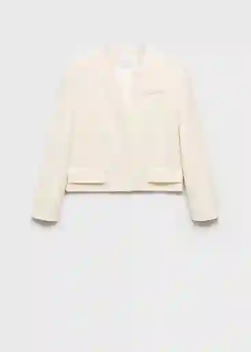 Blazer Americana Jeanne Offwhite Talla S Mujer Mango