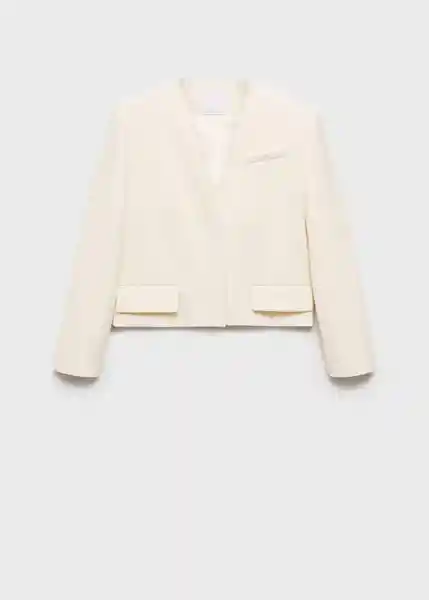 Blazer Americana Jeanne Offwhite Talla S Mujer Mango
