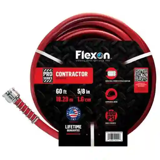 Flexon Manguera Comercial Todo Tipo de Clima 18.28 m/60 Pies