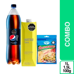 Combo Pepsi Sin Azúcar 1.5 L + Queso Parmesano Alpina + Té Hatsu