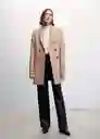 Abrigo Dali Camel Talla 27 Mujer Mango