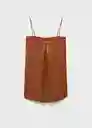 Vestido Lazito Camel Talla M Mujer Mango
