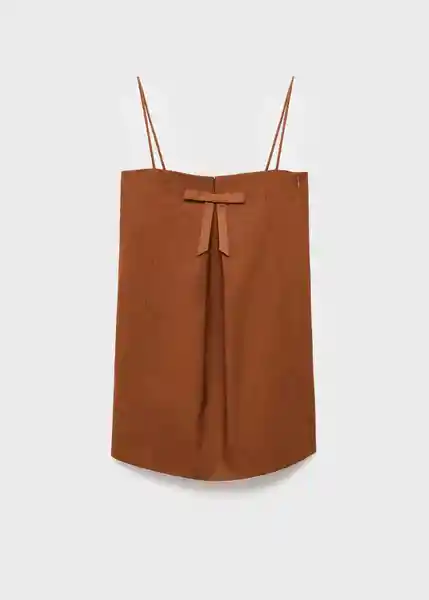 Vestido Lazito Camel Talla M Mujer Mango