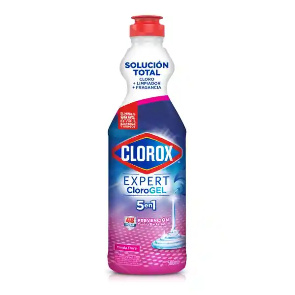 Blanqueador en Gel Clorox Magia Floral Botella 500 mL