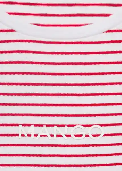 Camiseta Mangora-H Rojo Talla S Mujer Mango