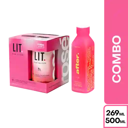 Combo Pack 4 Und Lit Rosé Sangria De Lychee + After Frutos Rojos