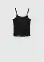 Top Love Negro Talla M Mujer Mango