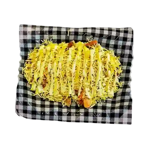 Salchipapa Suiza