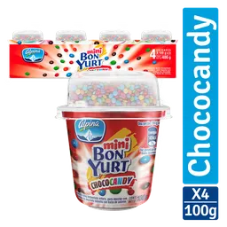 Mini Bon Yurt Choco Candy Vaso 100g X4 Und