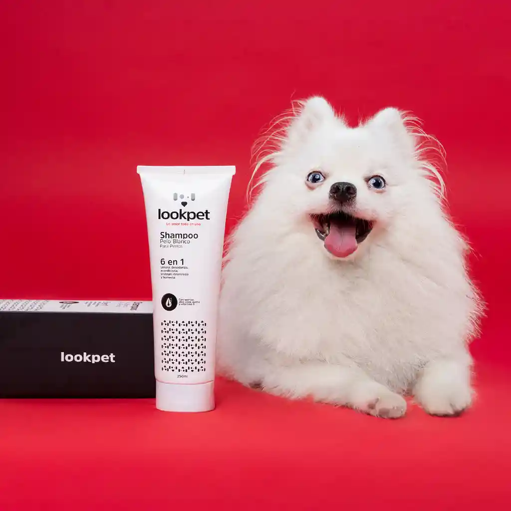 Lookpet Shampoo Pelo Blanco Para Perros 6 En 1 - 250ml