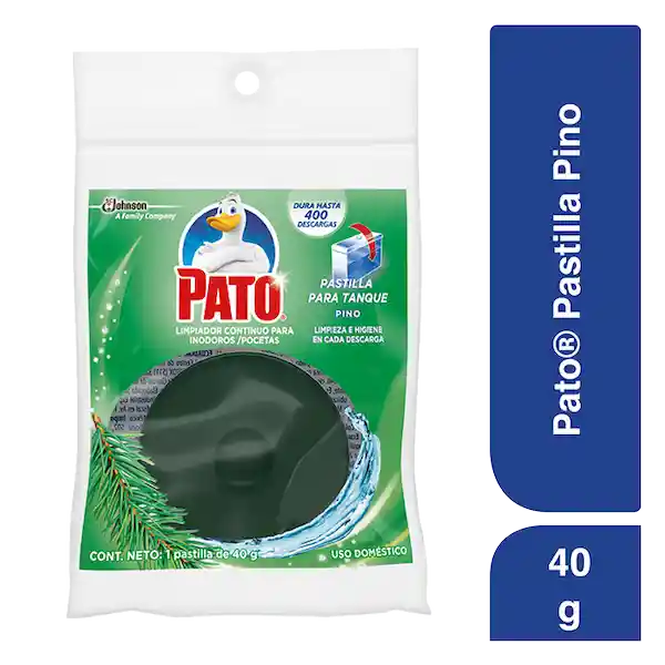 Pato Limpiador Tanque Pastilla Pino, 1 repuesto, 40 gr