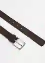 Cinturón Suede Chocolate Talla 90 Hombre Mango