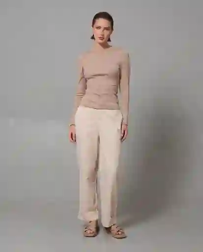 Pantalón Mujer Beige Talla 10 269G001_BEI140708 Rifle
