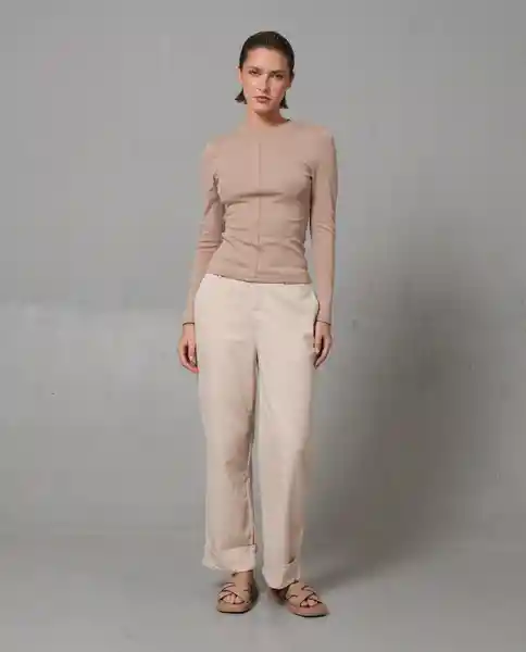 Pantalón Mujer Beige Talla 10 269G001_BEI140708 Rifle